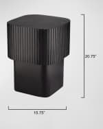 Image 2 of 4: Jamie Young Notch Square End Table 