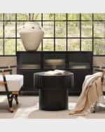 Image 4 of 5: Jamie Young Notch Round Side Table 