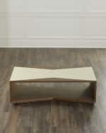 Image 2 of 5: Arteriors Yuki Leather Cocktail Table