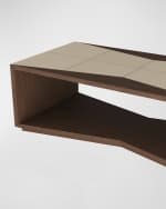 Image 3 of 5: Arteriors Yuki Leather Cocktail Table