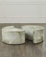 Image 4 of 9: Arteriors Adeline Faux Marble Coffee Tables, Set of 2