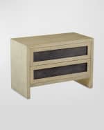 Image 3 of 6: Arteriors Burnett 2-Drawer Side Table