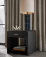 Image 3 of 6: Arteriors Buchanan Leather Side Table