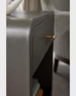 Image 4 of 6: Arteriors Buchanan Leather Side Table