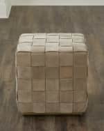 Image 2 of 6: Arteriors Lakewood Suede Ottoman