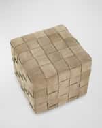 Image 5 of 6: Arteriors Lakewood Suede Ottoman