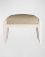 Image 2 of 4: Arteriors Alanna Faux Leather Ottoman