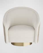 Image 2 of 5: Arteriors Aljona Sherpa Swivel Chair