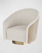 Image 1 of 5: Arteriors Aljona Sherpa Swivel Chair