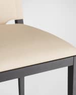 Image 5 of 6: Arteriors Burdock Leather Bar Stool, 32"