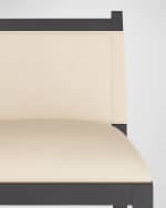 Image 3 of 6: Arteriors Burdock Leather Counter Stool, 27"