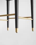 Image 5 of 6: Arteriors Burdock Leather Counter Stool, 27"