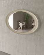 Image 3 of 5: Casa Ispirata Visage 34" Oval Wall Mirror