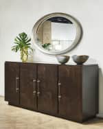 Image 4 of 5: Casa Ispirata Visage 34" Oval Wall Mirror