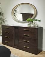 Image 5 of 5: Casa Ispirata Visage 34" Oval Wall Mirror