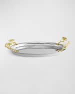 Image 3 of 6: Michael Aram Butterfly Ginkgo White & Gold Medium Tray