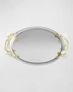 Image 5 of 6: Michael Aram Butterfly Ginkgo White & Gold Medium Tray