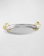 Image 1 of 6: Michael Aram Butterfly Ginkgo White & Gold Medium Tray