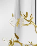Image 4 of 6: Michael Aram Butterfly Ginkgo White & Gold Medium Vase