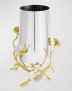 Image 1 of 6: Michael Aram Butterfly Ginkgo White & Gold Medium Vase