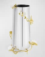 Image 4 of 6: Michael Aram Butterfly Ginkgo White & Gold Large Vase