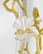 Image 6 of 6: Michael Aram Butterfly Ginkgo White & Gold Large Vase