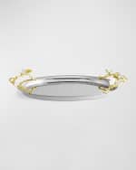 Image 2 of 5: Michael Aram Butterfly Ginkgo White & Gold Large Tray