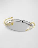 Image 3 of 5: Michael Aram Butterfly Ginkgo White & Gold Large Tray