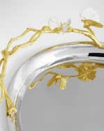 Image 5 of 5: Michael Aram Butterfly Ginkgo White & Gold Large Tray