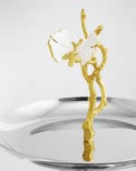 Image 5 of 5: Michael Aram Butterfly Ginkgo White & Gold Two Tier Etagere