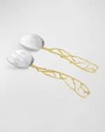 Image 2 of 4: Michael Aram Butterfly Ginkgo White & Gold Serving Set