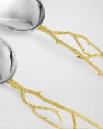 Image 3 of 4: Michael Aram Butterfly Ginkgo White & Gold Serving Set