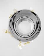 Image 4 of 5: Michael Aram Butterfly Ginkgo White & Gold Serving Bowl