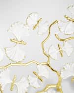 Image 5 of 5: Michael Aram Butterfly Ginkgo White & Gold Centerpiece Bowl