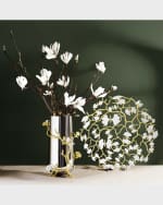 Image 4 of 5: Michael Aram Butterfly Ginkgo White & Gold Centerpiece Bowl