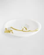 Image 3 of 5: Michael Aram Butterfly Ginkgo White & Gold Trinket Dish