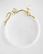 Image 4 of 5: Michael Aram Butterfly Ginkgo White & Gold Trinket Dish