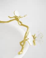Image 5 of 5: Michael Aram Butterfly Ginkgo White & Gold Trinket Dish