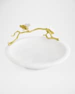 Image 1 of 5: Michael Aram Butterfly Ginkgo White & Gold Trinket Dish