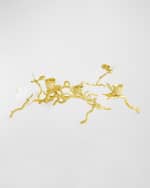 Image 3 of 7: Michael Aram Butterfly Ginkgo White & Gold Low Candleholders