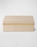 Image 3 of 6: AERIN Classic Croc Leather Small Box