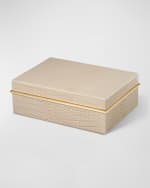 Image 1 of 6: AERIN Classic Croc Leather Small Box