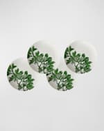 Image 2 of 2: Caskata Arbor Green Canapes Plates, Set of 4