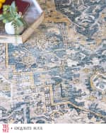 Image 4 of 8: Exquisite Rugs x THE MET Antique Loom Blue & Beige Rug, 12' x 15'