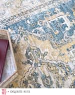 Image 6 of 8: Exquisite Rugs x THE MET Antique Loom Blue & Beige Rug, 12' x 15'