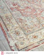 Image 3 of 8: Exquisite Rugs x THE MET Antique Loom Beige, Blue & Rust Rug, 12' x 15'