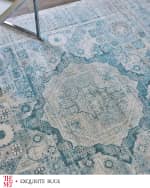 Image 3 of 8: Exquisite Rugs x THE MET Legacy Power Loomed Blue & Ivory Rug, 12' x 15'