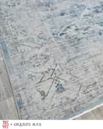 Image 3 of 8: Exquisite Rugs x THE MET Vintage Loom Light Blue & Beige Rug, 12' x 15'