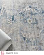Image 6 of 8: Exquisite Rugs x THE MET Vintage Loom Light Blue & Beige Rug, 12' x 15'