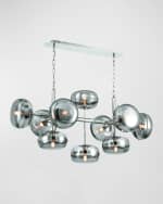 Image 2 of 4: Eurofase Nottingham 10-Light Nickel Chandelier 